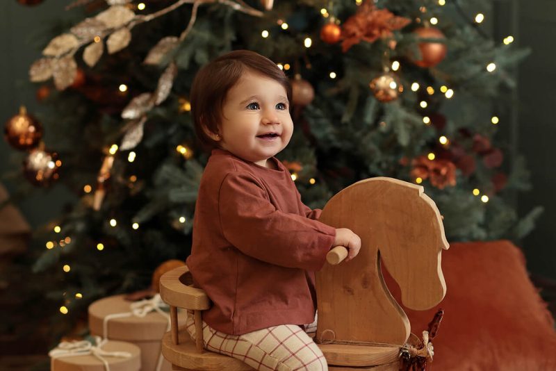 fotografía para bebés en Navidad