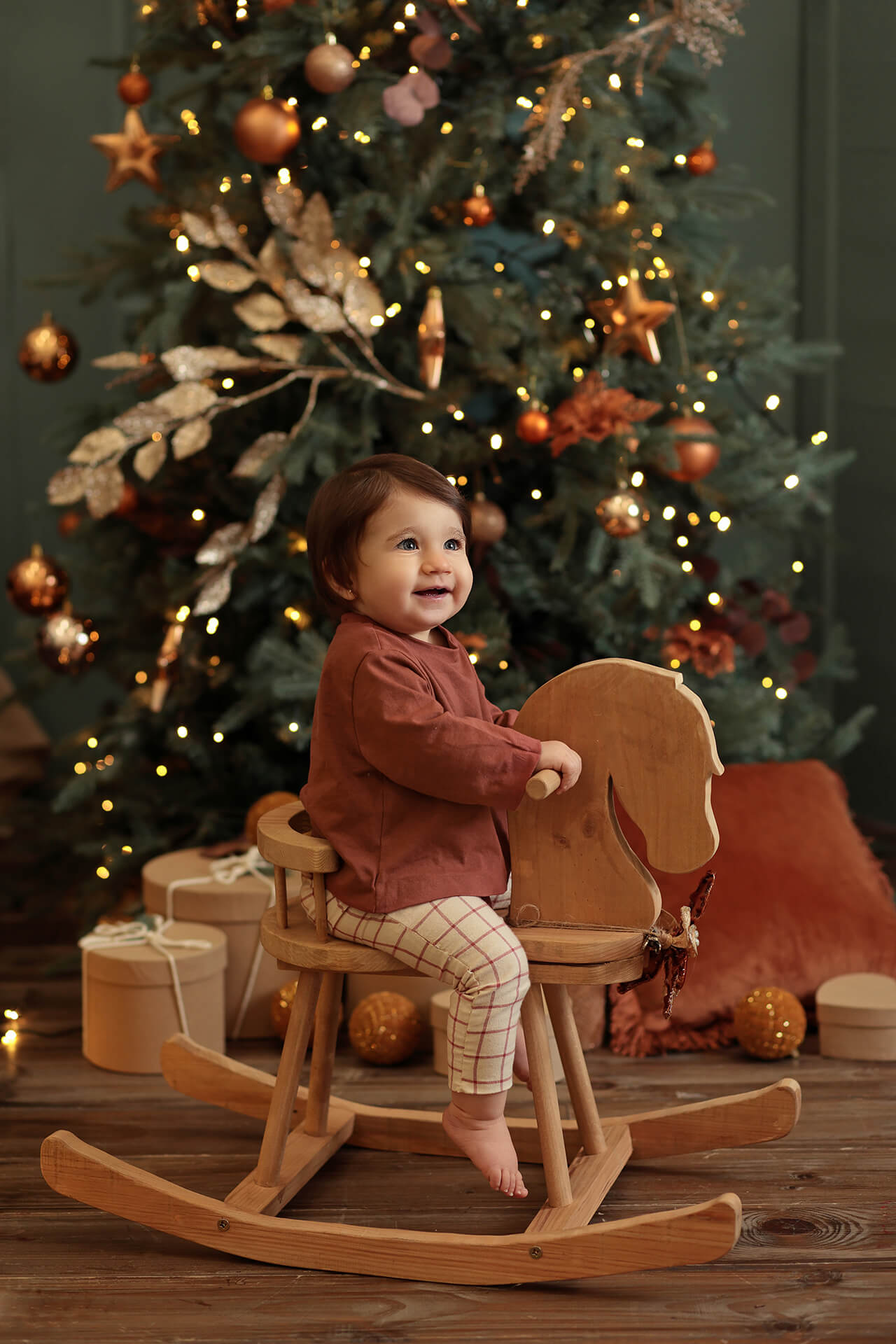 fotografía para bebés en Navidad