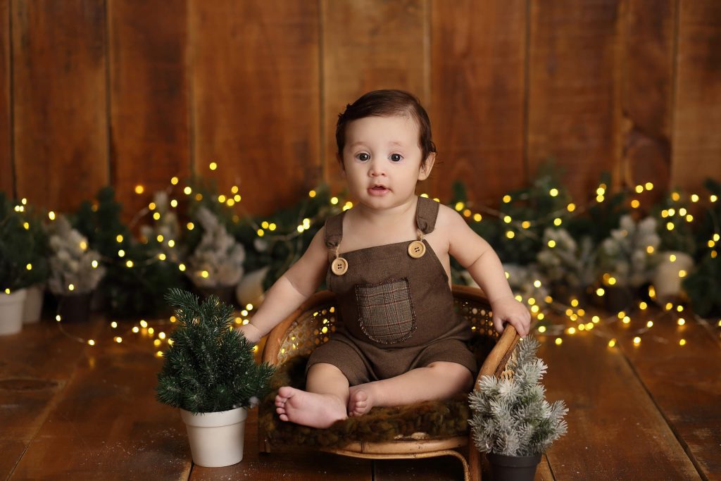 mejor sesión de fotos de Navidad para bebés